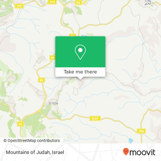Mountains of Judah map
