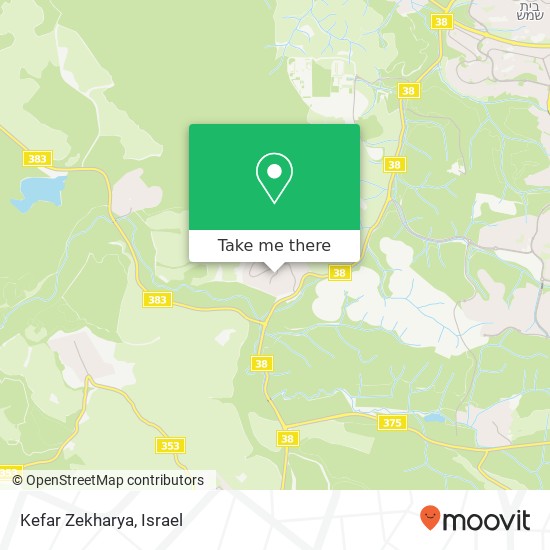 Kefar Zekharya map
