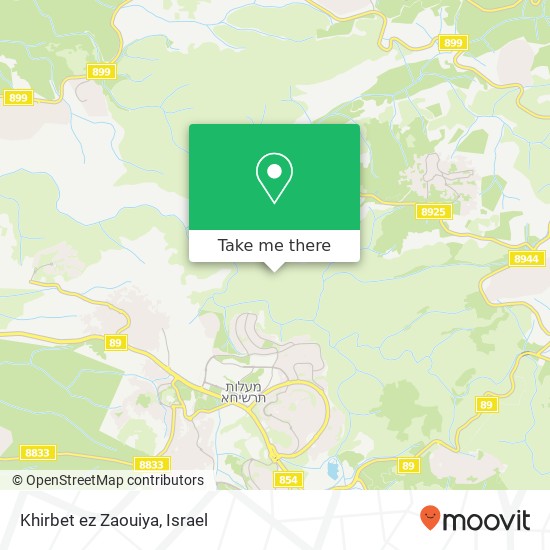 Карта Khirbet ez Zaouiya