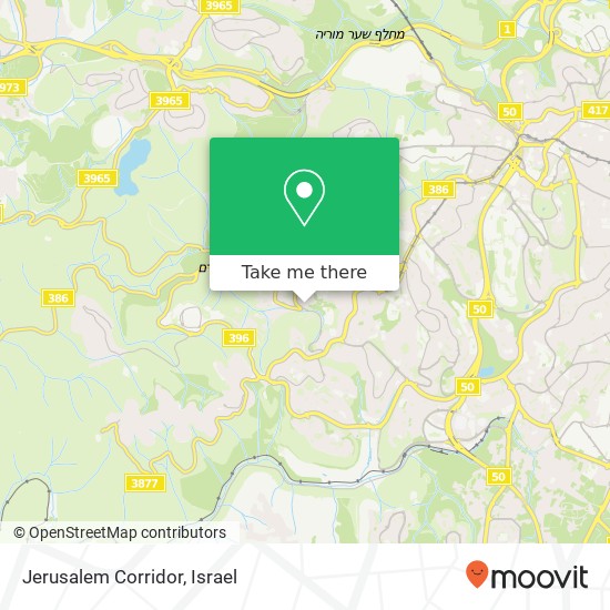 Jerusalem Corridor map