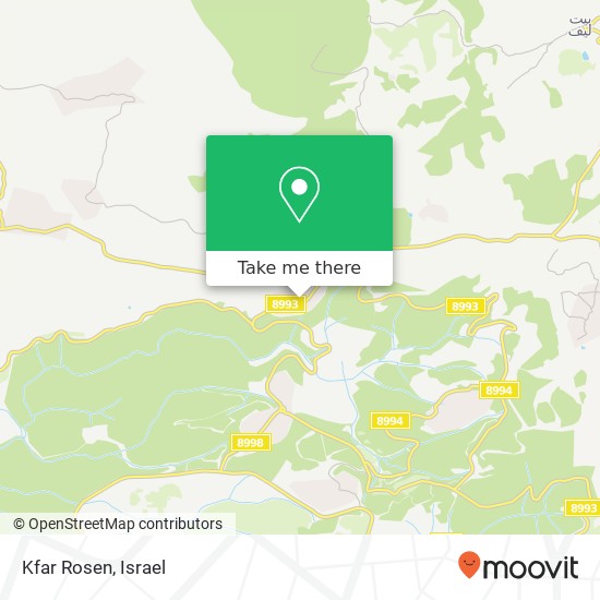 Kfar Rosen map