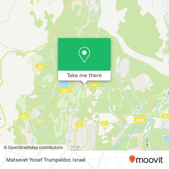 Matsevet Yosef Trumpeldor map