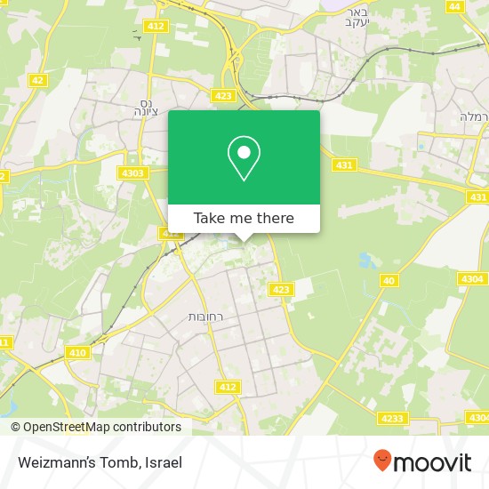 Карта Weizmann’s Tomb