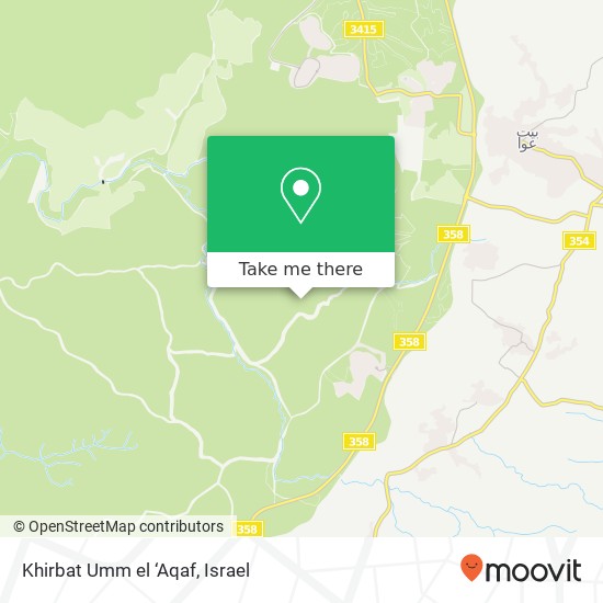 Khirbat Umm el ‘Aqaf map