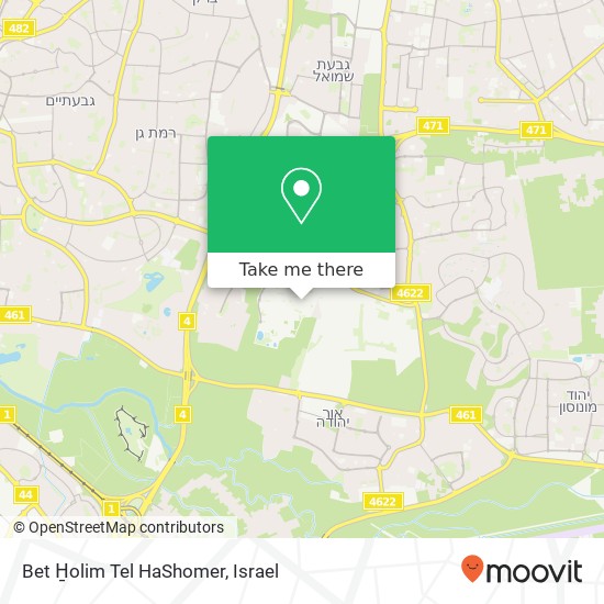 Bet H̱olim Tel HaShomer map
