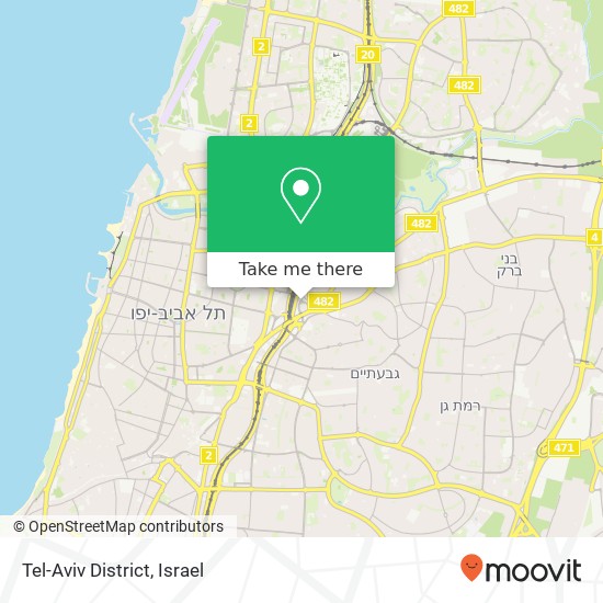 Карта Tel-Aviv District