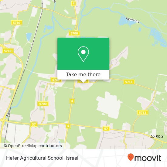 Hefer Agricultural School map