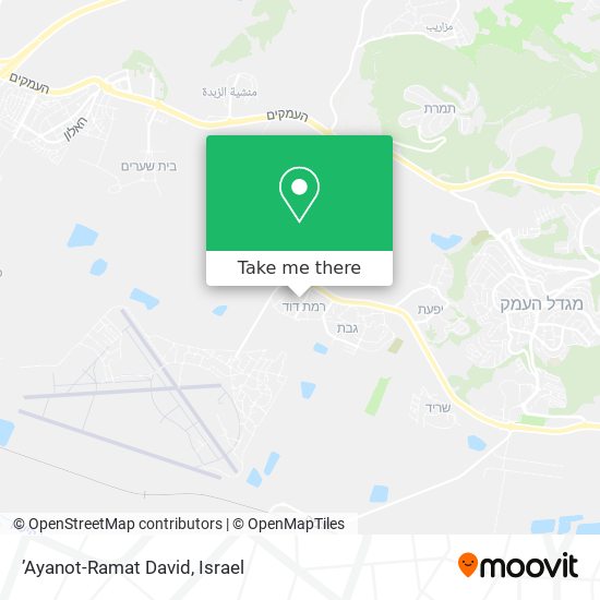 ’Ayanot-Ramat David map