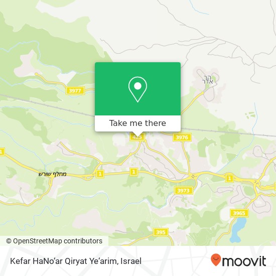 Карта Kefar HaNo‘ar Qiryat Ye‘arim