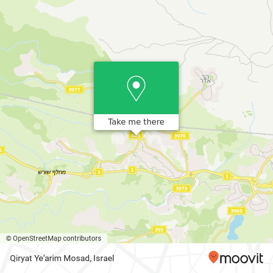 Карта Qiryat Ye‘arim Mosad