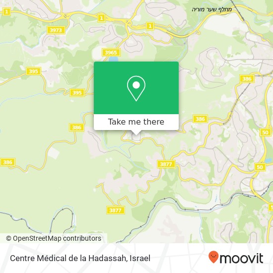 Centre Médical de la Hadassah map