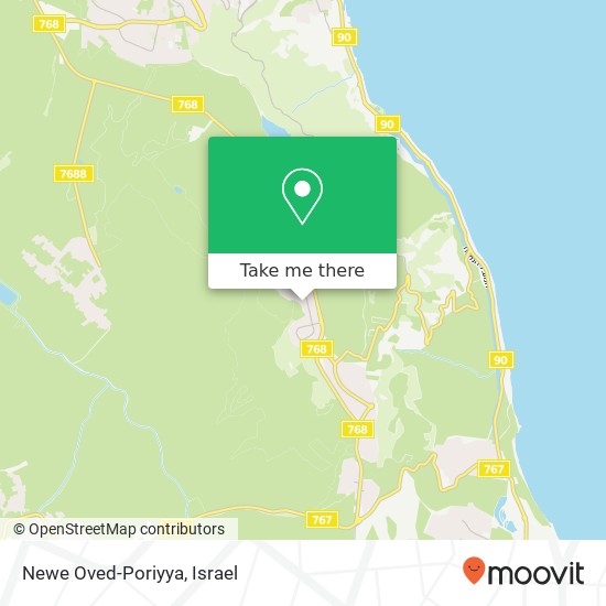 Newe Oved-Poriyya map