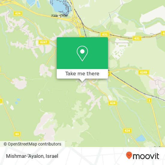 Mishmar-’Ayalon map