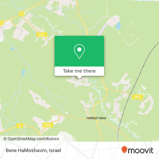 Bene HaMoshavim map