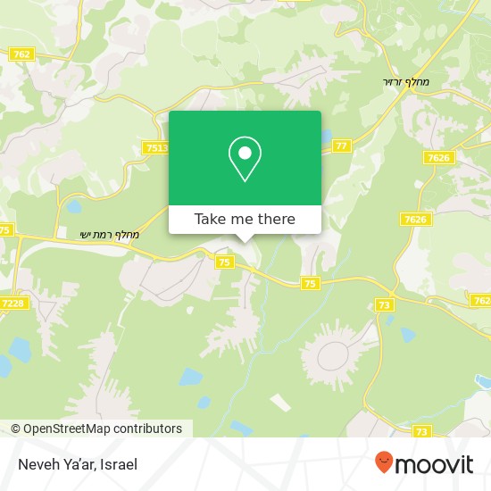 Neveh Ya’ar map