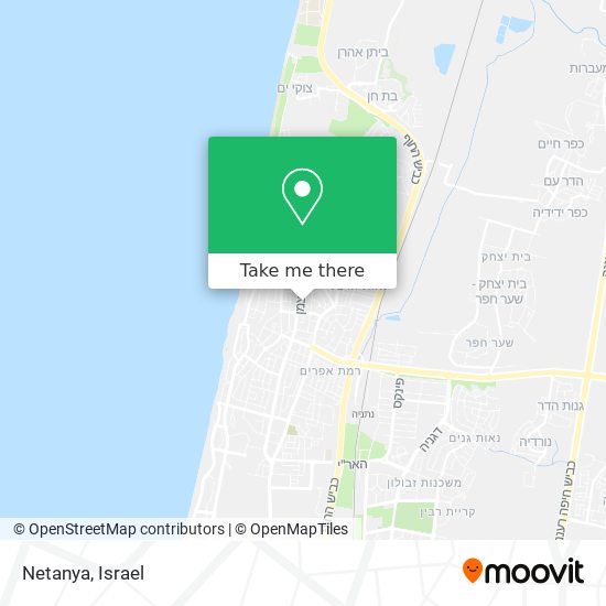 Карта Netanya