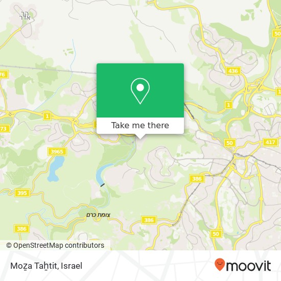 Moẕa Taẖtit map