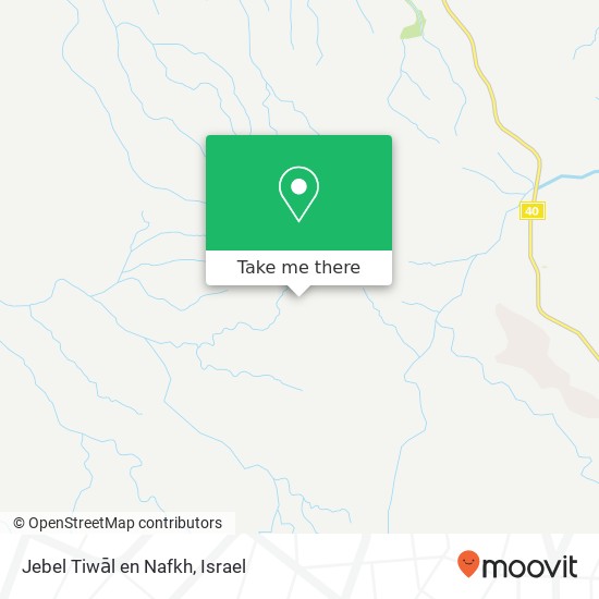 Jebel Tiwāl en Nafkh map