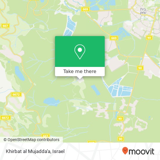 Khirbat al Mujadda‘a map