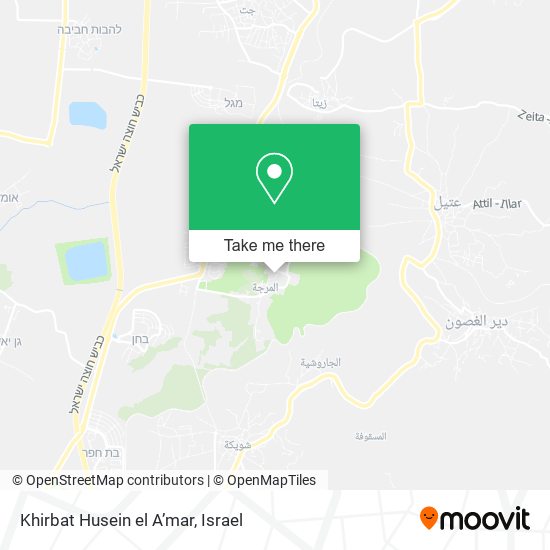 Khirbat Husein el A’mar map