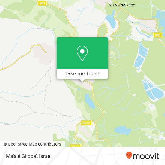 Ma‘alé Gilboa‘ map