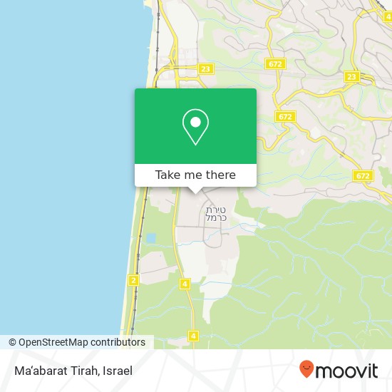 Ma‘abarat Tirah map