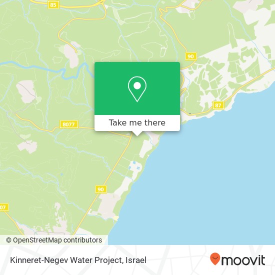 Kinneret-Negev Water Project map