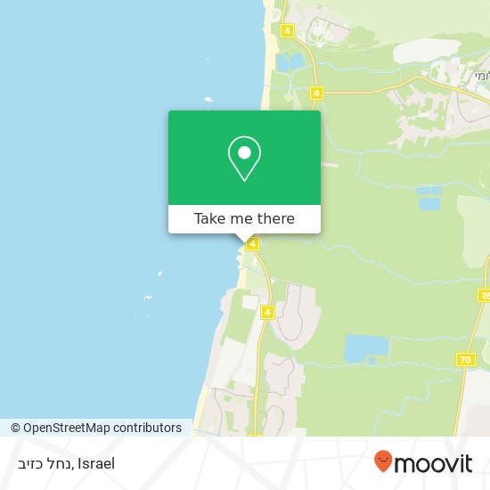 נחל כזיב map