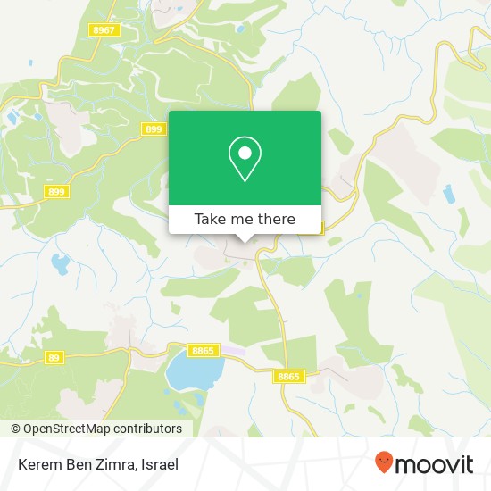 Карта Kerem Ben Zimra