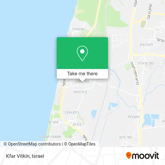 Карта Kfar Vitkin