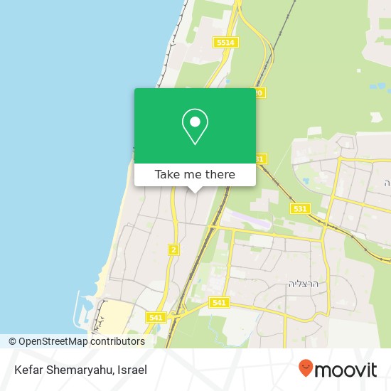 Kefar Shemaryahu map