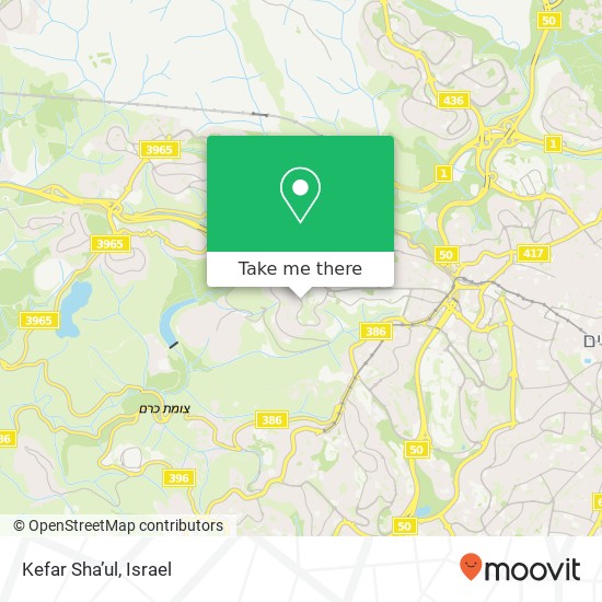 Kefar Sha’ul map