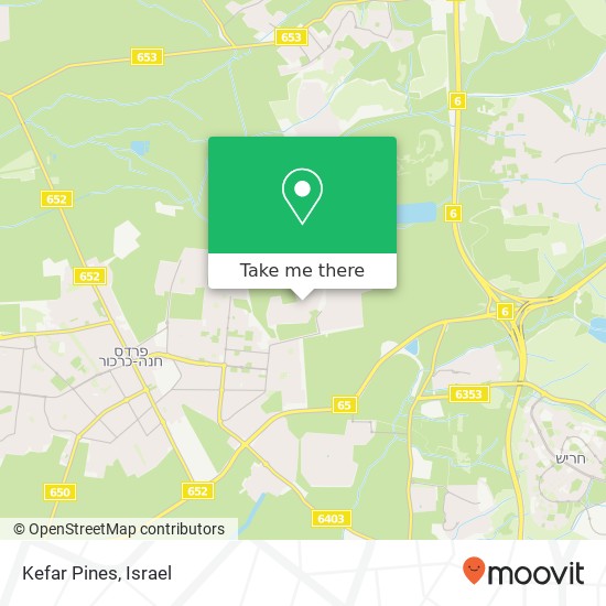 Kefar Pines map
