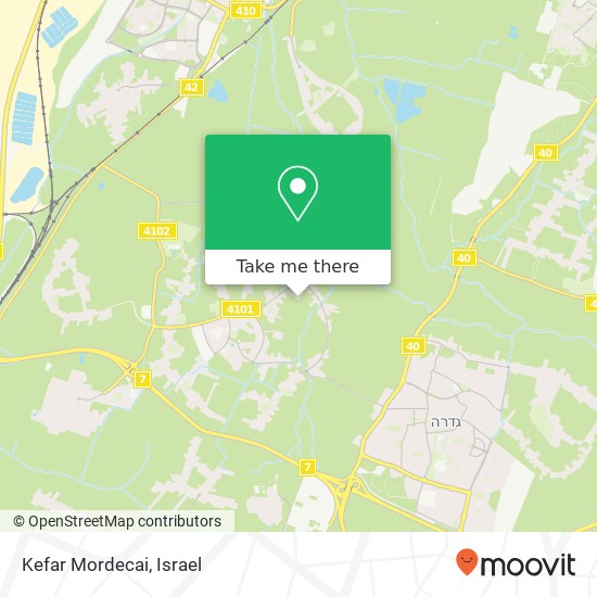 Kefar Mordecai map