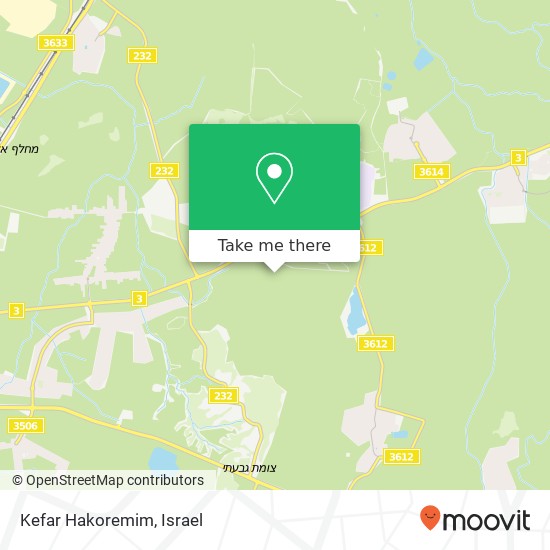 Kefar Hakoremim map