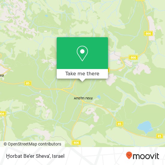 H̱orbat Be’er Sheva‘ map