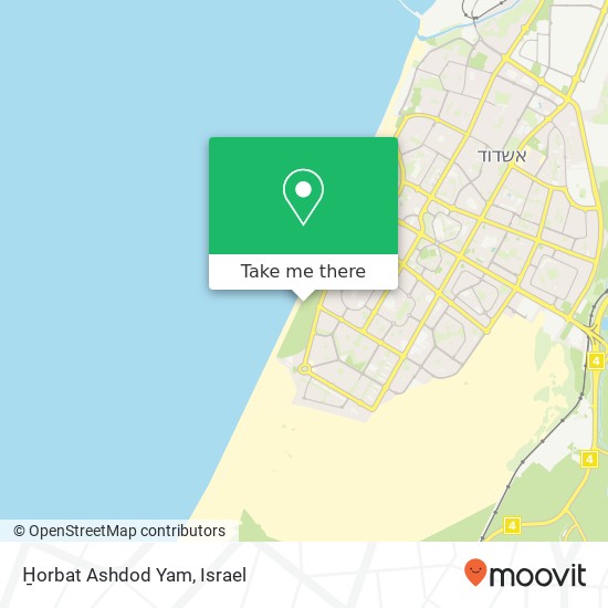 H̱orbat Ashdod Yam map