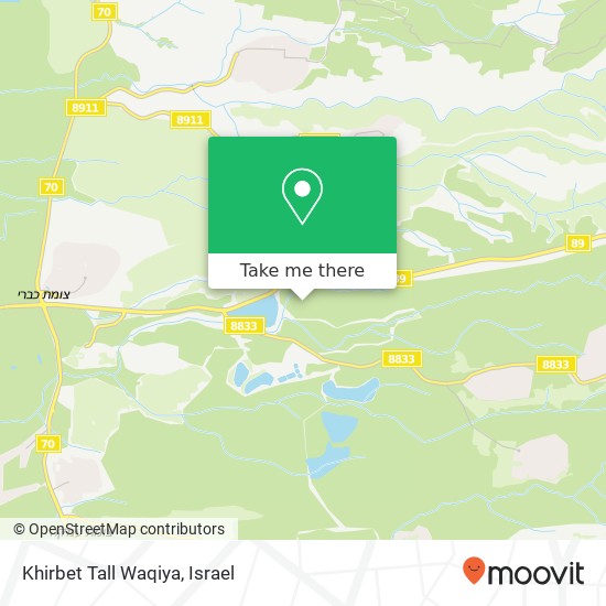 Khirbet Tall Waqiya map