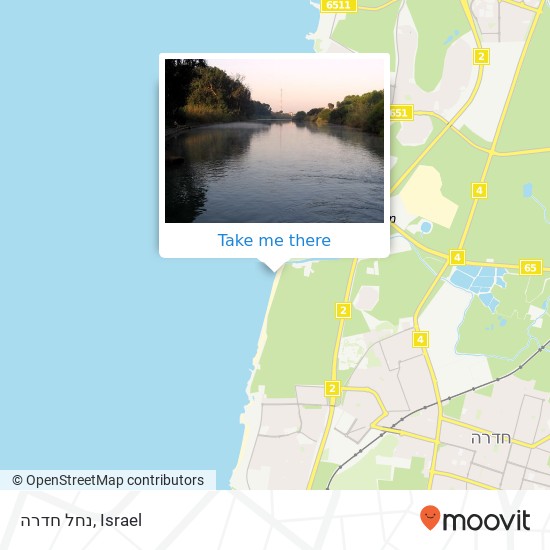 נחל חדרה map