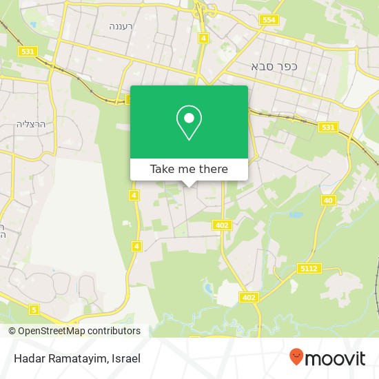 Карта Hadar Ramatayim