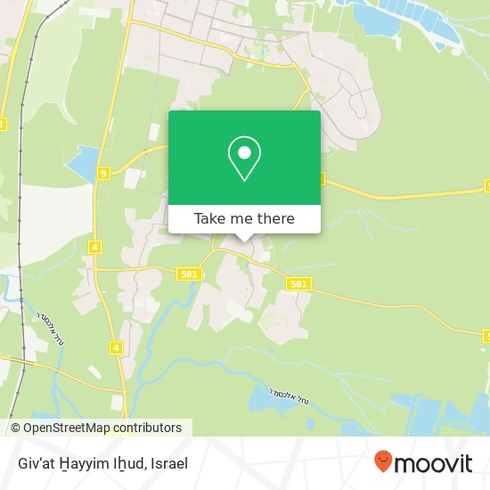 Giv‘at H̱ayyim Iẖud map