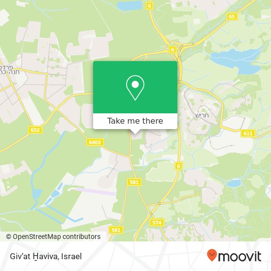 Giv‘at H̱aviva map