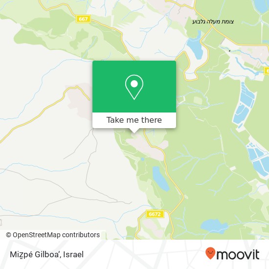 Miẕpé Gilboa‘ map