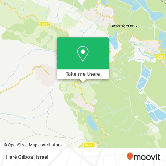 Haré Gilboa‘ map