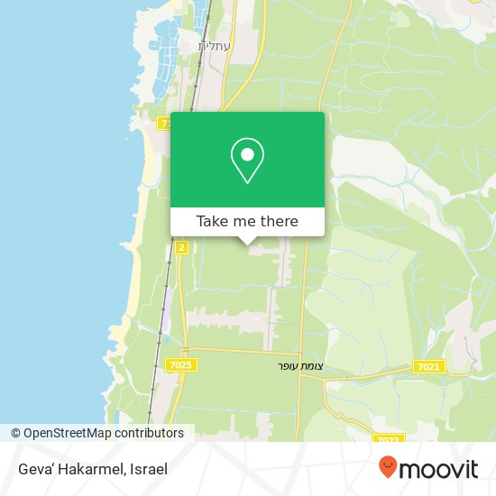 Geva‘ Hakarmel map