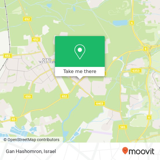 Карта Gan Hashomron