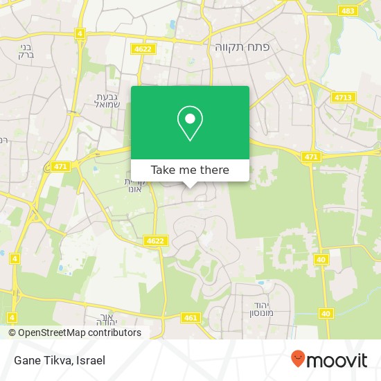 Gane Tikva map