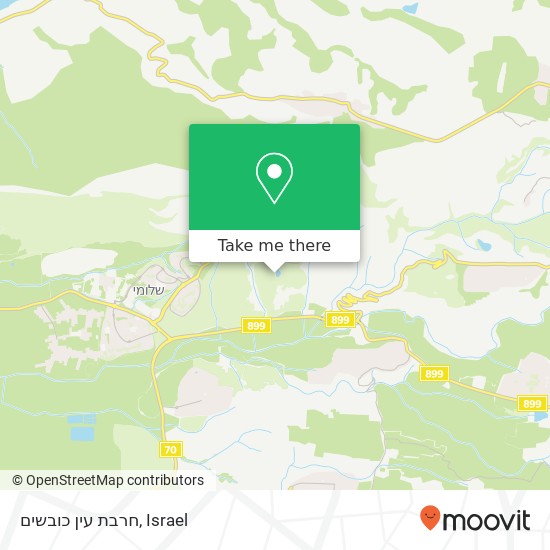 חרבת עין כובשים map