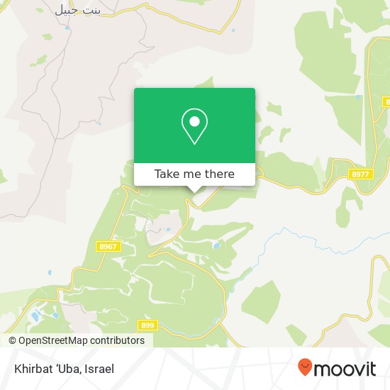 Khirbat ‘Uba map