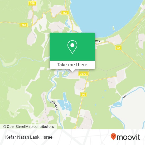 Kefar Natan Laski map